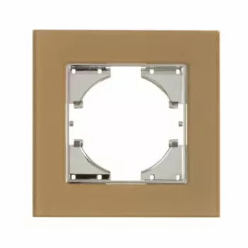 Рамка для розеток и выключателей Gusi Electric Ugra 1 пост цвет шампань