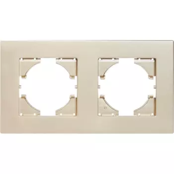 Рамка для розеток и выключателей Gusi Electric City С1112-027 2 поста цвет шампань