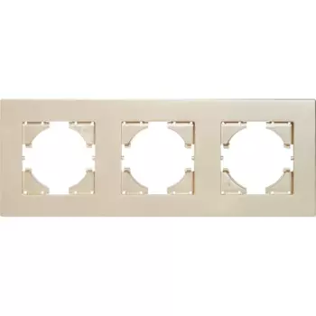 Рамка для розеток и выключателей Gusi Electric City С1113-027 3 поста цвет шампань