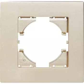 Рамка для розеток и выключателей Gusi Electric City 1 пост цвет шампань
