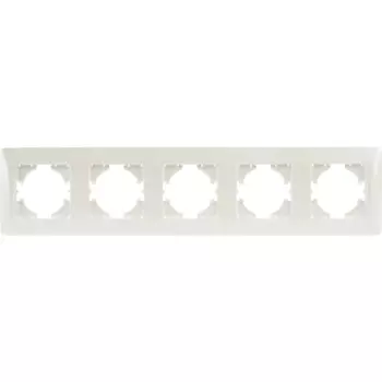 Рамка для розеток и выключателей Gusi Electric Ugra С1150-028 5 постов цвет жемчуг