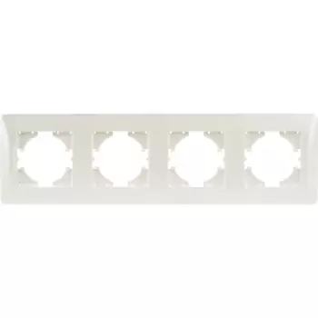 Рамка для розеток и выключателей Gusi Electric Ugra С1140-028 4 поста цвет жемчуг