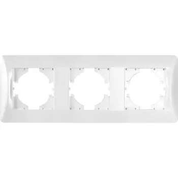 Рамка для розеток и выключателей Gusi Electric Ugra С1130-028 3 поста цвет жемчуг