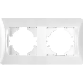 Рамка для розеток и выключателей Gusi Electric Ugra С1120-028 2 поста цвет жемчуг