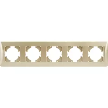 Рамка для розеток и выключателей Gusi Electric Ugra С1150-027 5 постов цвет шампань