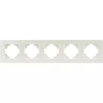 Рамка для розеток и выключателей Gusi Electric City С1115-028 5 постов цвет жемчуг