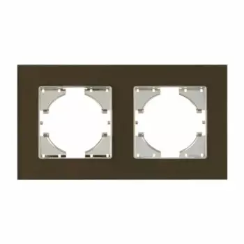 Рамка для розеток и выключателей Gusi Electric Ugra 2 поста цвет коричневый