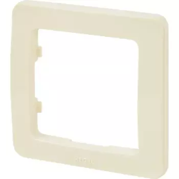Рамка для розеток и выключателей Hegel 1 пост цвет слоновая кость