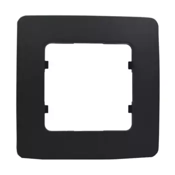 Рамка для розеток и выключателей Hegel 1 пост цвет черный