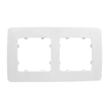 Рамка для розеток и выключателей Hegel 2 поста цвет белый