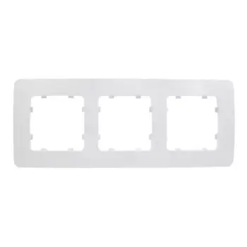 Рамка для розеток и выключателей Hegel 3 поста цвет белый