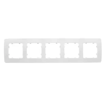 Рамка для розеток и выключателей Hegel 5 постов цвет белый
