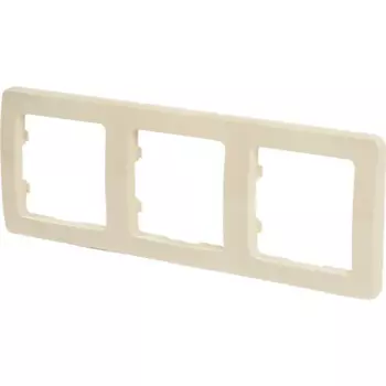 Рамка для розеток и выключателей Hegel Мастер 3 поста цвет слоновая кость