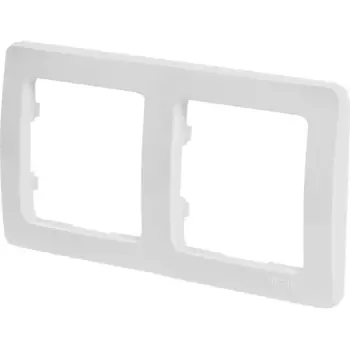 Рамка для розеток и выключателей Hegel Мастер 2 поста цвет белый