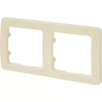 Рамка для розеток и выключателей Hegel Мастер 2 поста цвет слоновая кость