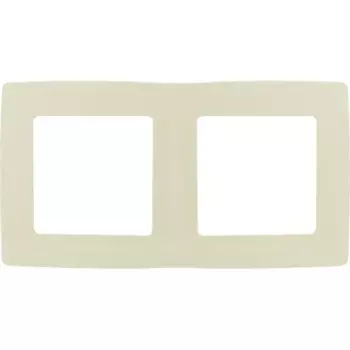 Рамка для розеток и выключателей Эра 12-5002-02 2 поста цвет бежевый
