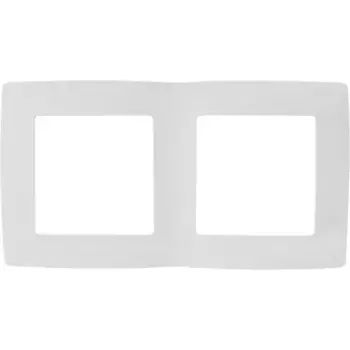 Рамка для розеток и выключателей Эра 12-5002-01 2 поста цвет белый