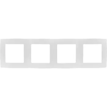 Рамка для розеток и выключателей Эра 12-5004-15 4 поста цвет бежевый