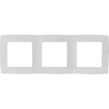 Рамка для розеток и выключателей Эра 12-5003-01 3 поста цвет белый