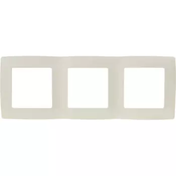 Рамка для розеток и выключателей Эра 12-5003-02 3 поста цвет бежевый