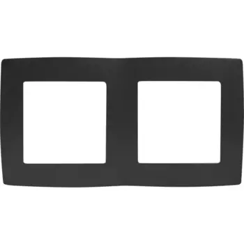 Рамка для розеток и выключателей Эра 12-5002-05 2 поста цвет черный