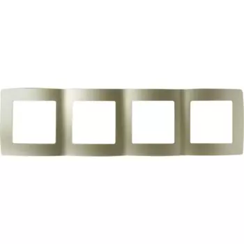 Рамка для розеток и выключателей Эра 12-5004-04 4 поста цвет бежевый