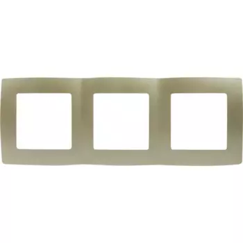 Рамка для розеток и выключателей Эра 12-5003-04 3 поста цвет бежевый