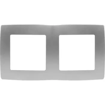 Рамка для розеток и выключателей Эра 12-5002-03 2 поста цвет серый