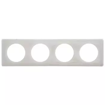 Рамка для розеток и выключателей Legrand Celiane 4 поста, цвет слоновая кость глянец