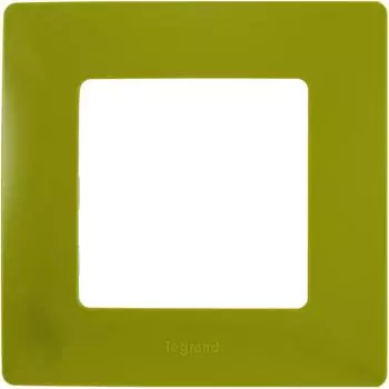 Рамка для розеток и выключателей Legrand Etika 1 пост, цвет зеленый папоротник