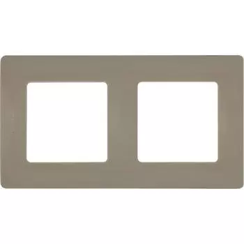 Рамка для розеток и выключателей Legrand Etika 2 поста, цвет светлая галька