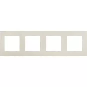 Рамка для розеток и выключателей Legrand Etika 4 поста, цвет слоновая кость