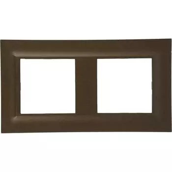 Рамка для розеток и выключателей Legrand Structura 2 поста, цвет бронза