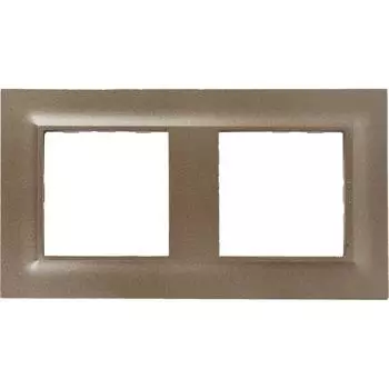 Рамка для розеток и выключателей Legrand Structura 2 поста, цвет шампань