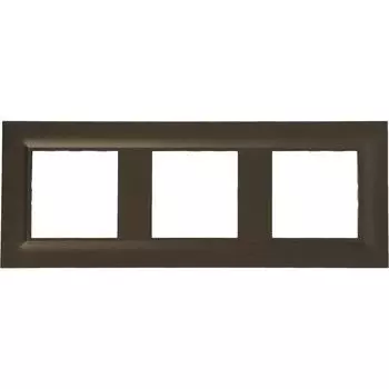 Рамка для розеток и выключателей Legrand Structura 3 поста, цвет бронза