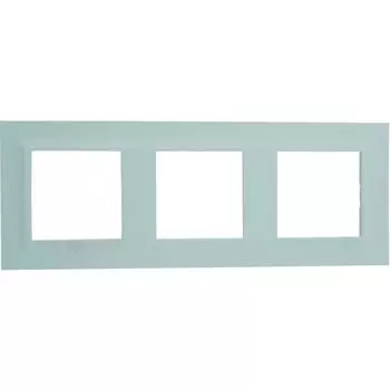 Рамка для розеток и выключателей Legrand Structura 3 поста, цвет голубой