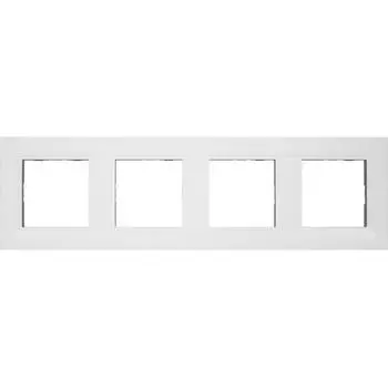 Рамка для розеток и выключателей Legrand Structura 4 поста, цвет белый