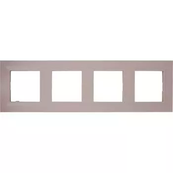 Рамка для розеток и выключателей Legrand Structura 4 поста, цвет розовый
