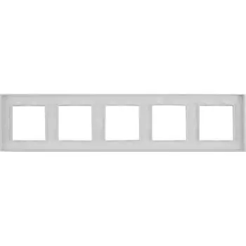 Рамка для розеток и выключателей Legrand Structura 5 постов, цвет белый