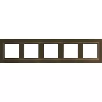 Рамка для розеток и выключателей Legrand Structura 5 постов, цвет бронзовый