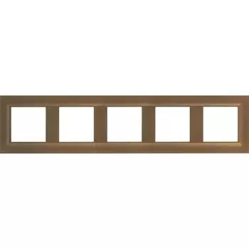 Рамка для розеток и выключателей Legrand Structura 5 постов, цвет шампань