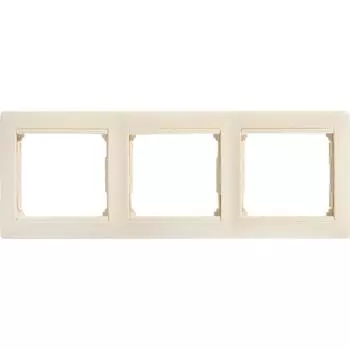 Рамка для розеток и выключателей Legrand Valena 3 поста, цвет слоновая кость