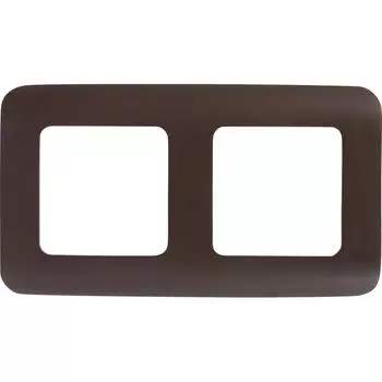 Рамка для розеток и выключателей Lexman Cosy 2 поста, цвет шоколад