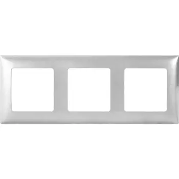 Рамка для розеток и выключателей Lexman Lilian Classic 3 поста цвет алюминий