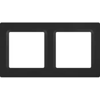 Рамка для розеток и выключателей Lexman Lilian Modern 2 поста цвет антрацит
