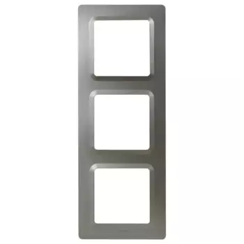 Рамка для розеток и выключателей Lexman Lilian Modern 3 поста цвет титан
