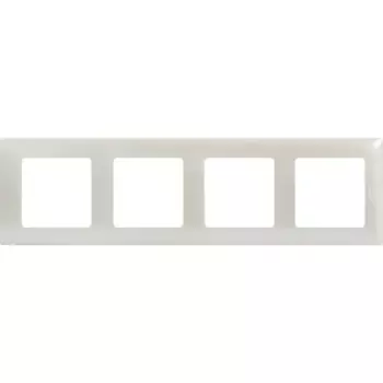 Рамка для розеток и выключателей Lexman Lilian Classic 4 поста цвет жемчужный
