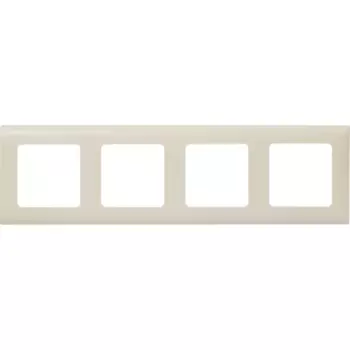 Рамка для розеток и выключателей Lexman Lilian Classic 4 поста цвет слоновая кость