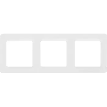 Рамка для розеток и выключателей Lexman Lilian Modern 3 поста цвет белый