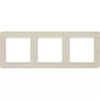Рамка для розеток и выключателей Lexman Lilian Modern 3 поста цвет слоновая кость